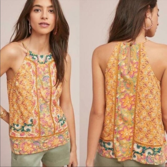 Anthropologie Tops - Anthropologie Akemi+Kin Melina Embroidered Halter